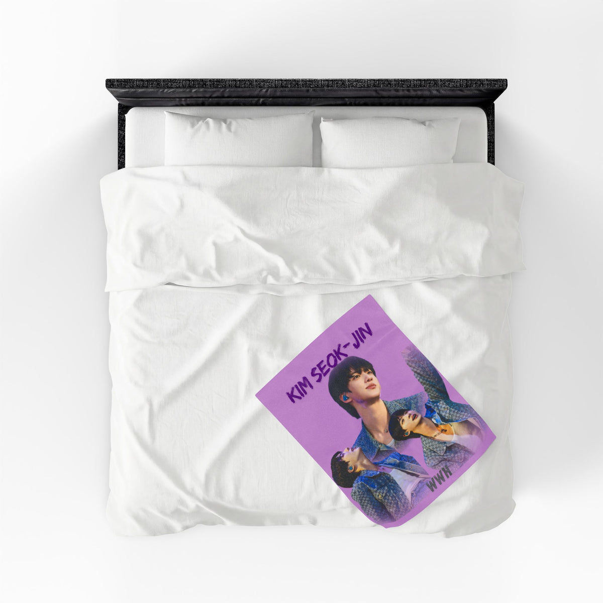 Plush Velvet Photo Blanket – Jin Purple Collage Portraits