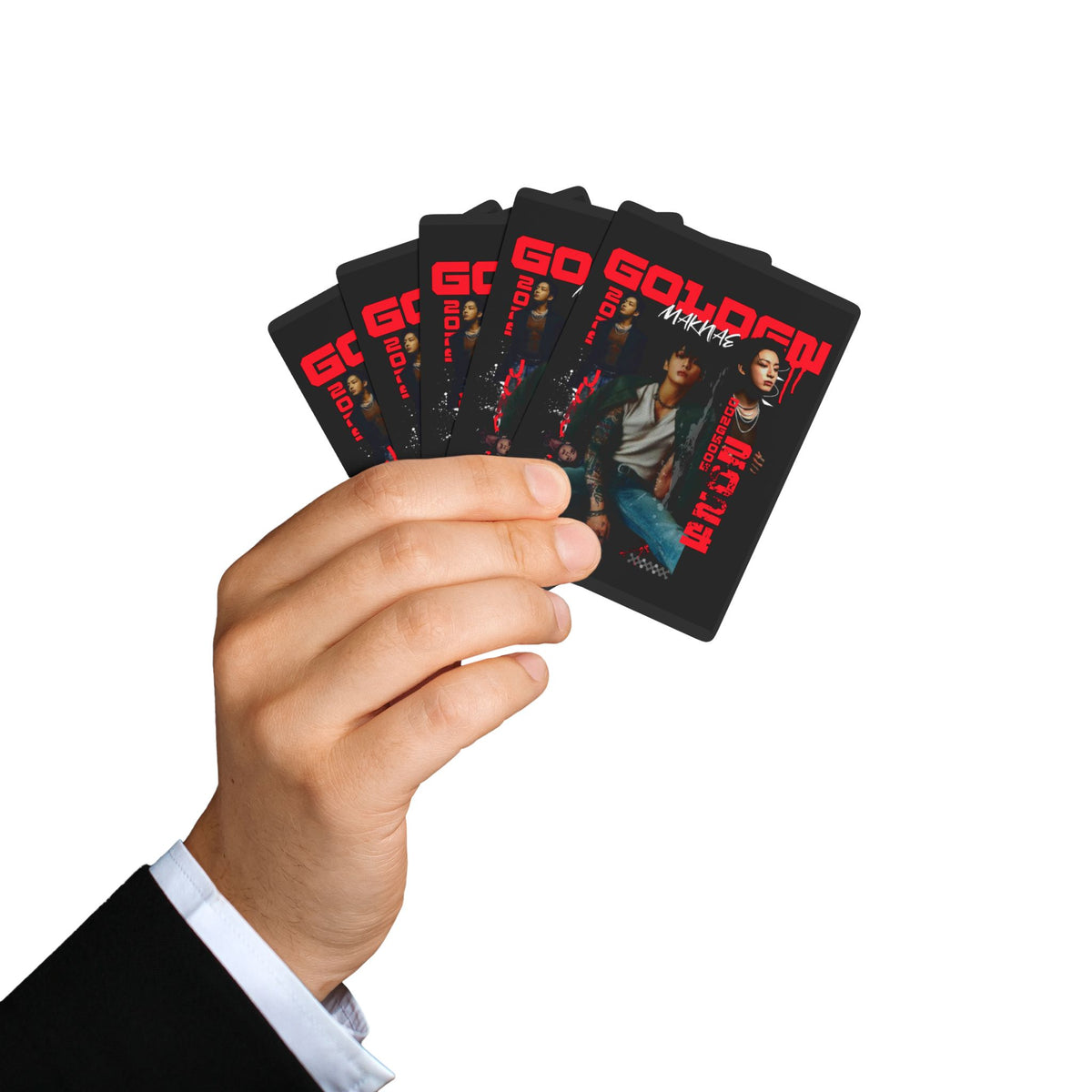 Golden Maknae Poker Playing Cards — Jungkook Inspired Card Deck