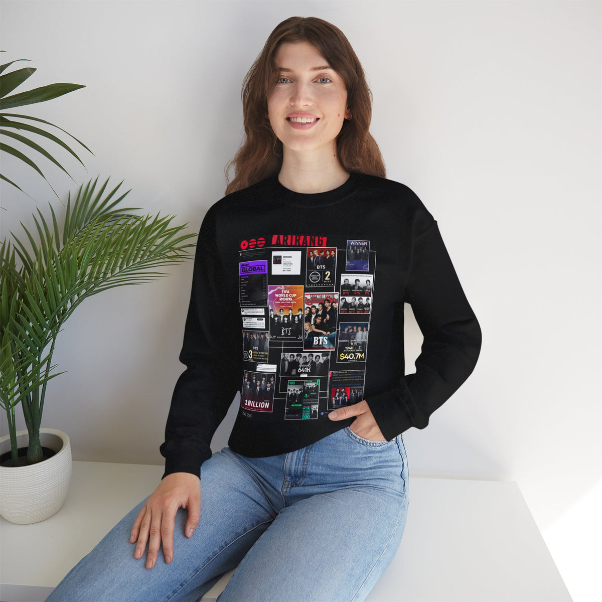 Collage Graphic Sweatshirt — BTS Moments Photo Montage Crewneck