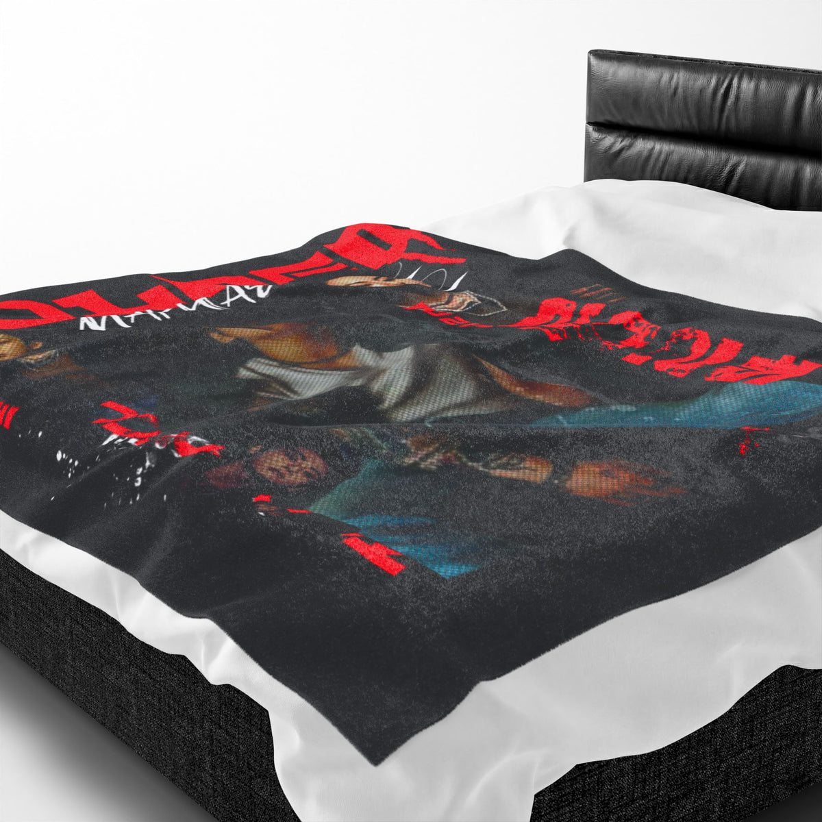 Jungkook Band Velveteen Plush Blanket – 'Golden' Graphic Throw
