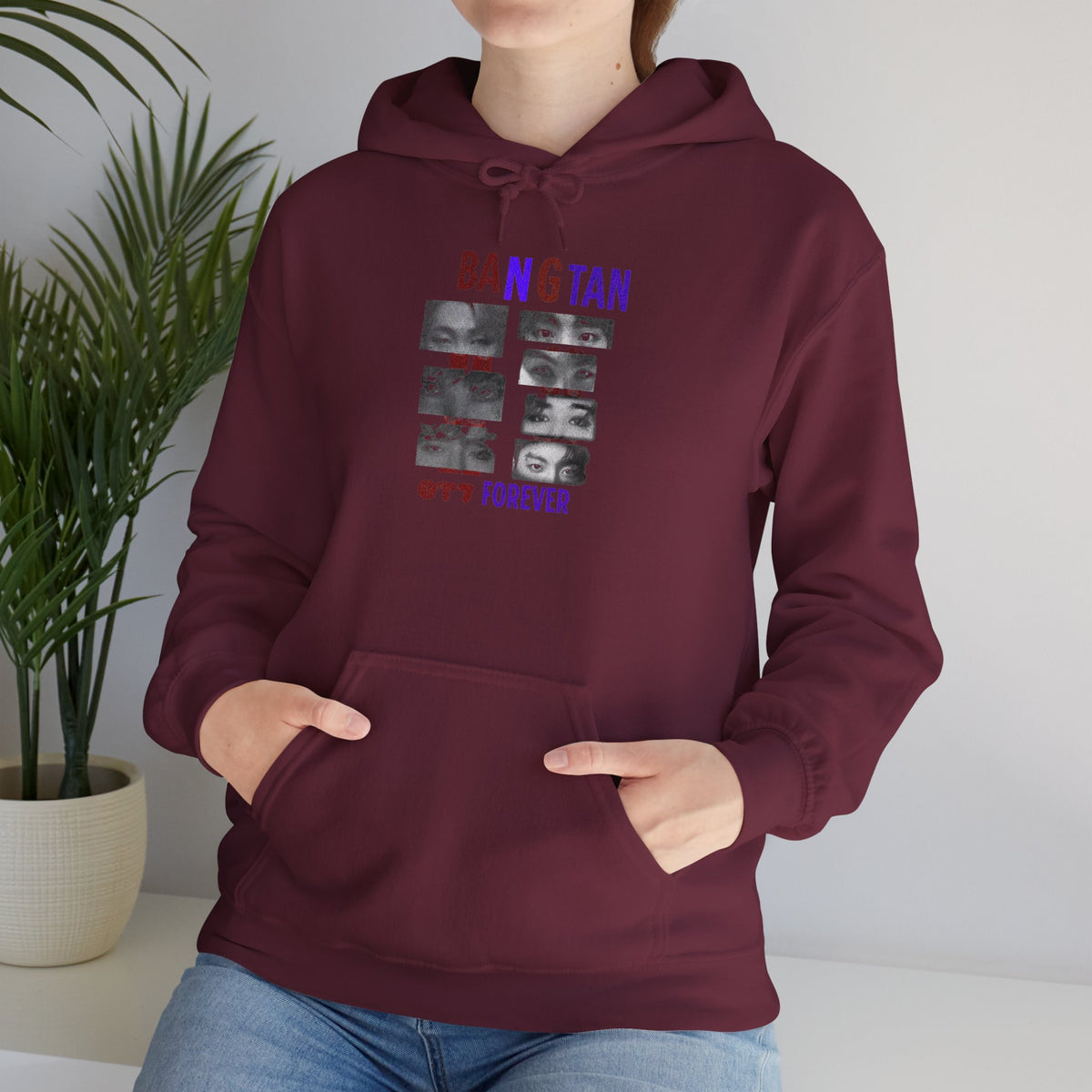 Bangtan Photocollage Hoodie — BTS Eyes Forever Fan Sweatshirt