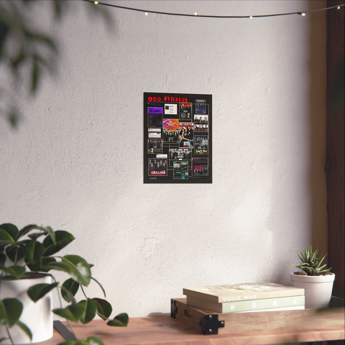 BTS Collage Matte Poster — Vertical BTS Achievement Poster (2026 Highlights)