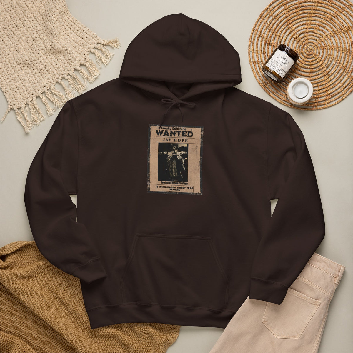 Wanted Poster Hoodie - Vintage 'WANTED: Jay Hope' Graphic Sweatshirt