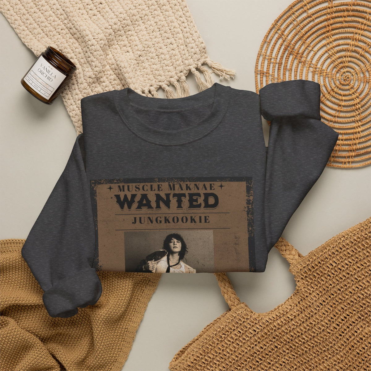 Wanted “Jungkook” Poster Crewneck Sweatshirt