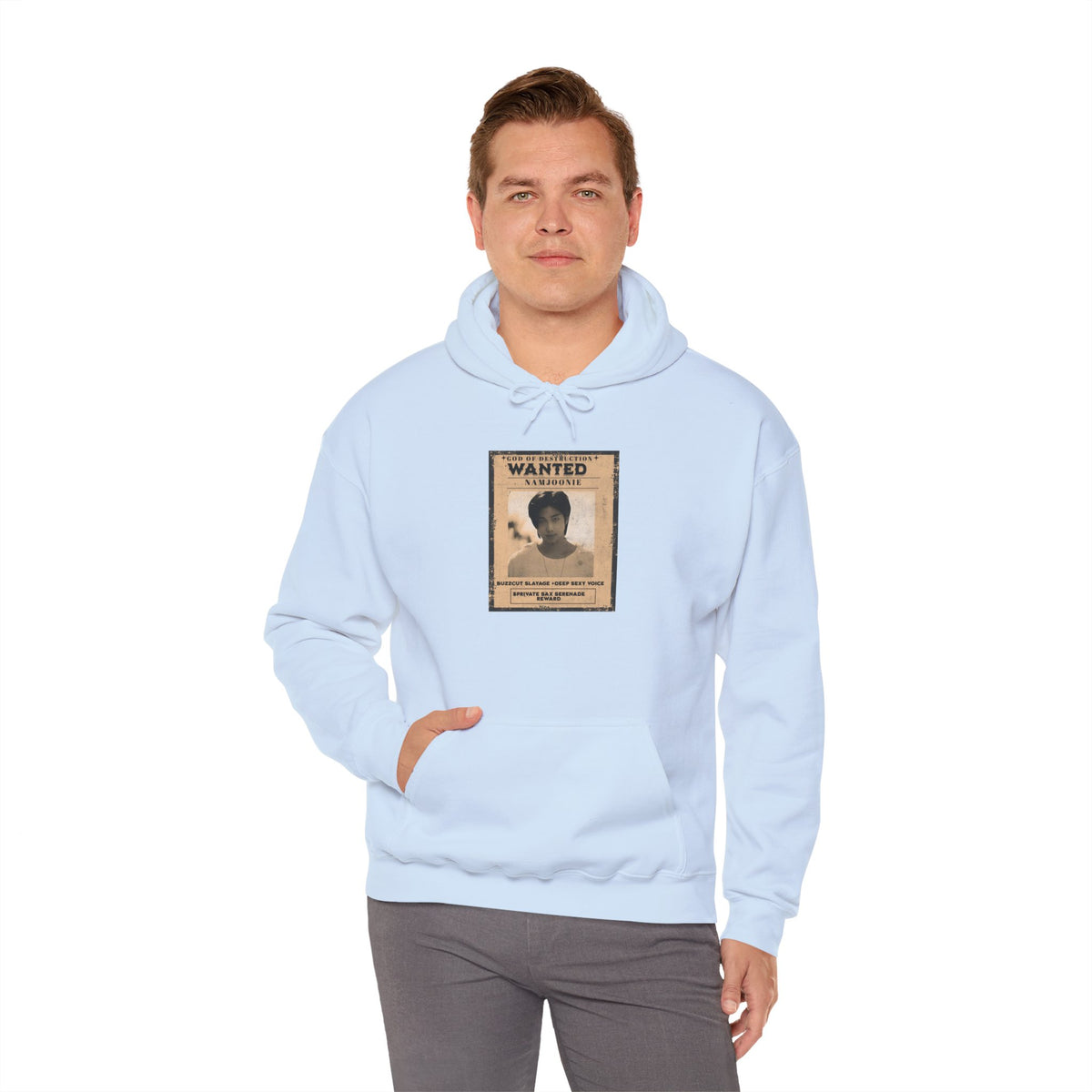 Wanted Namjoon Poster Hoodie — Vintage Photograph Graphic Sweatshirt