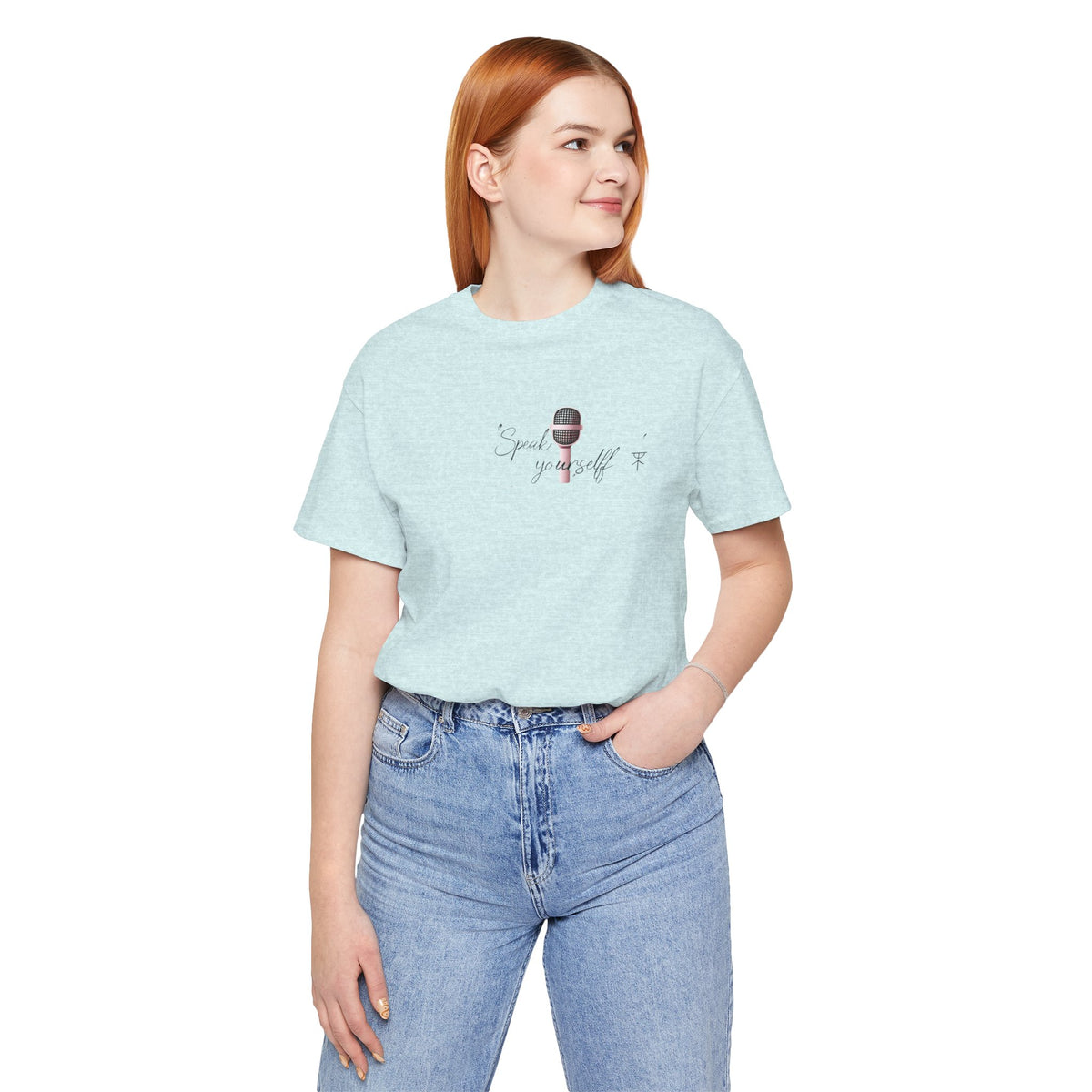 Microphone Graphic Tee — "Speak Your Truth" Short Sleeve T-Shirt