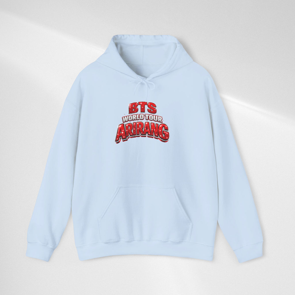 BTS Hoodie — "World Tour ARMY" Retro Red Graphic Pullover