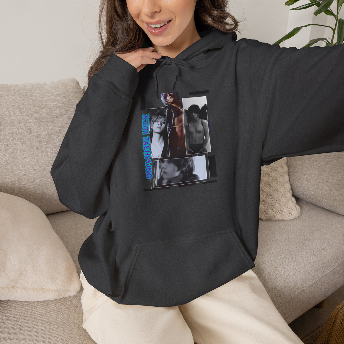 Graphic Hoodie — Photo Collage Streetwear "KIM TAEHYUNG"