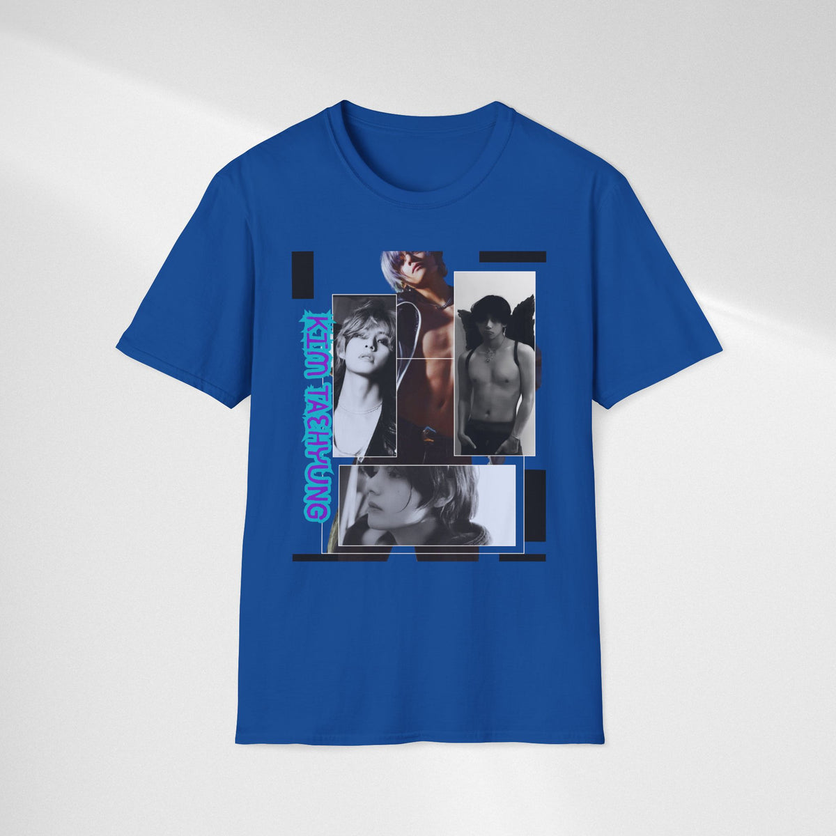 V Photo Collage Tee — Retro K-Pop Inspired Graphic T-Shirt