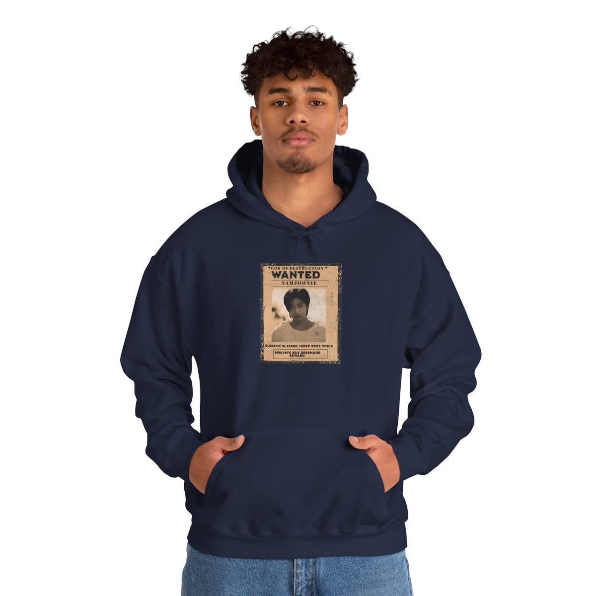 Wanted Namjoon Poster Hoodie — Vintage Photograph Graphic Sweatshirt