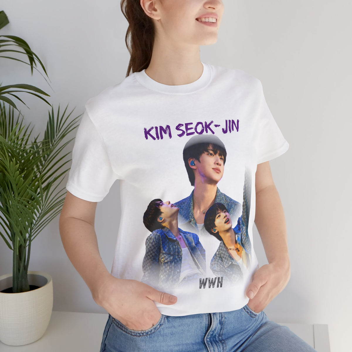 Jin (Kim Seok-jin) Fan Tee — K‑Pop BTS Portrait Graphic T‑Shirt