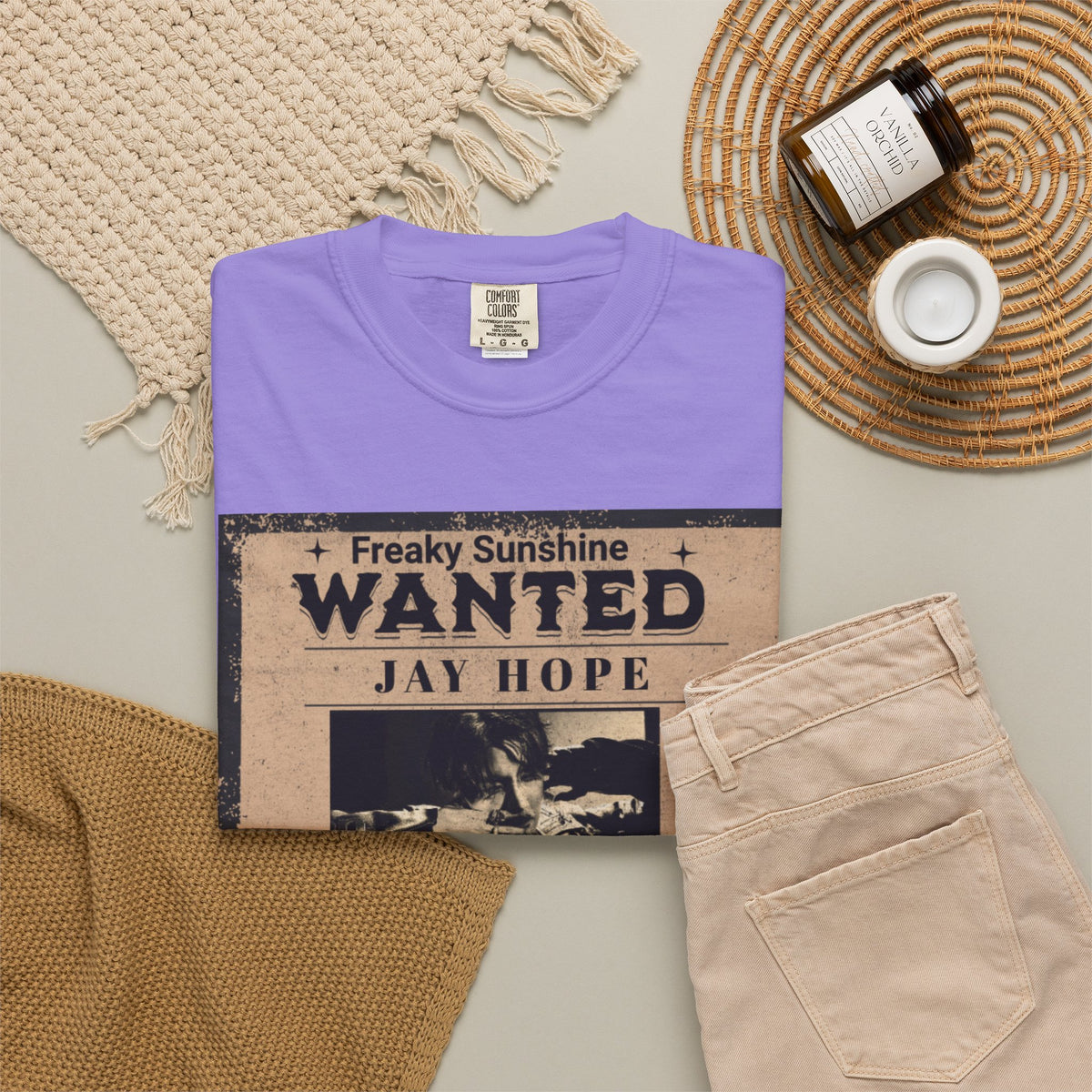 Wanted Poster Graphic T-Shirt — "Freaky Sunshine: Jay Hope" Vintage Style