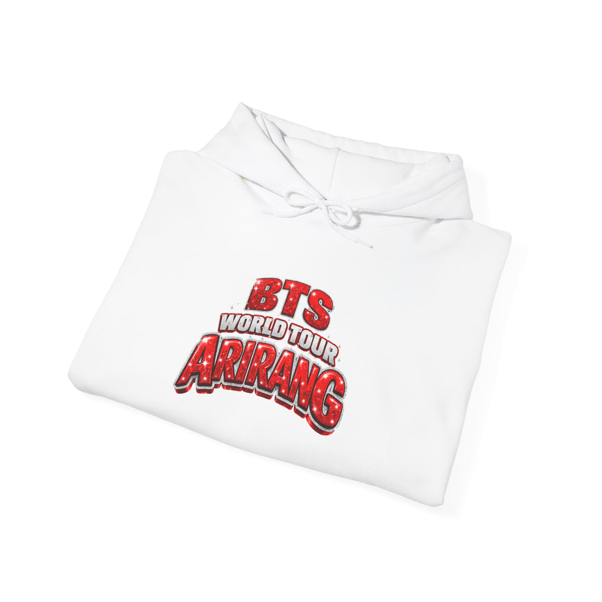 BTS Hoodie — "World Tour ARMY" Retro Red Graphic Pullover