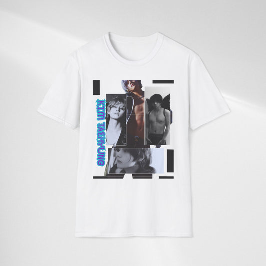 V Photo Collage Tee — Retro K-Pop Inspired Graphic T-Shirt