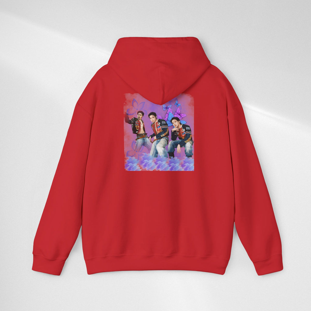 JHOPE Photo Hoodie — Purple Watercolor Floral Crew Sweatshirt