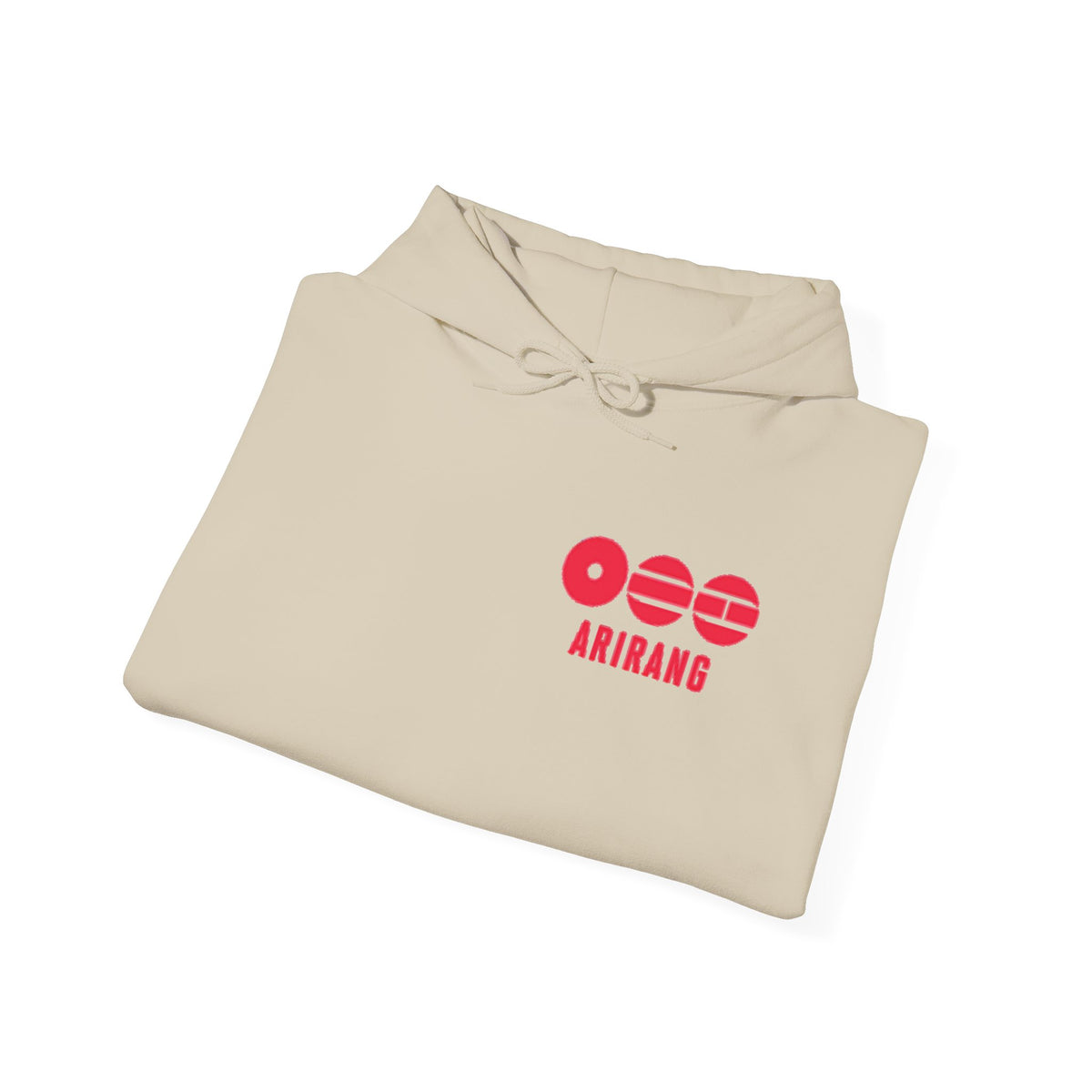 Arirang Logo Hoodie — Minimal BTS Inspired White Pullover