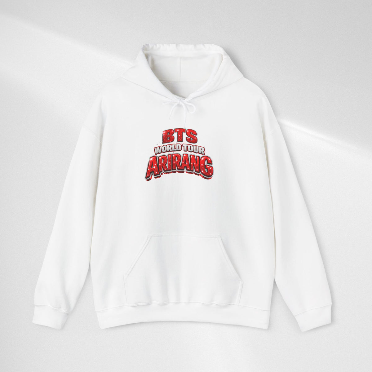 BTS Hoodie — "World Tour ARMY" Retro Red Graphic Pullover