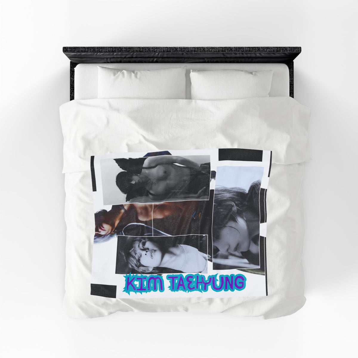 Velveteen Plush Blanket – KIM TAEHYUNG Photo Collage Soft Throw
