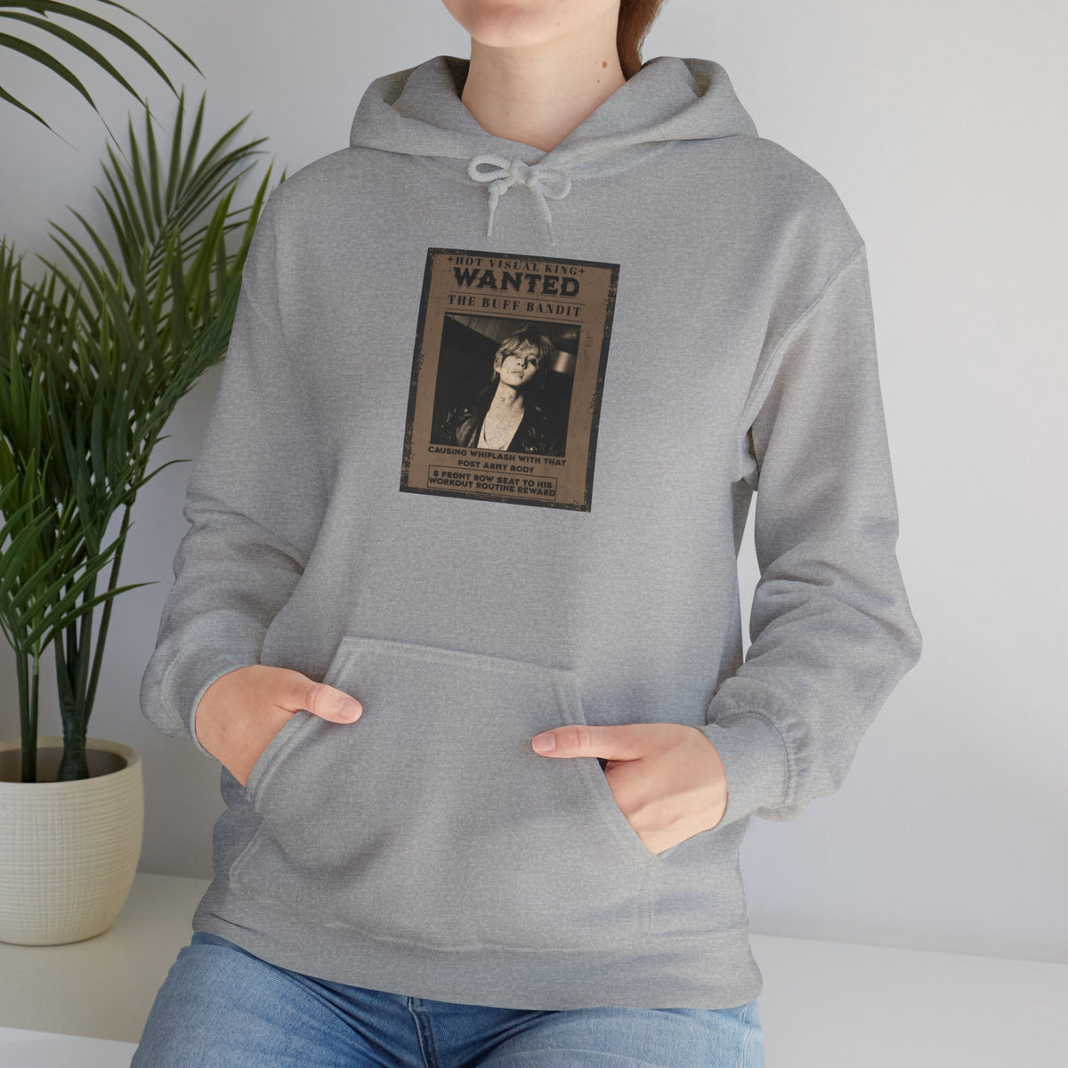 Vintage 'WANTED' Poster Hoodie — Retro V Design