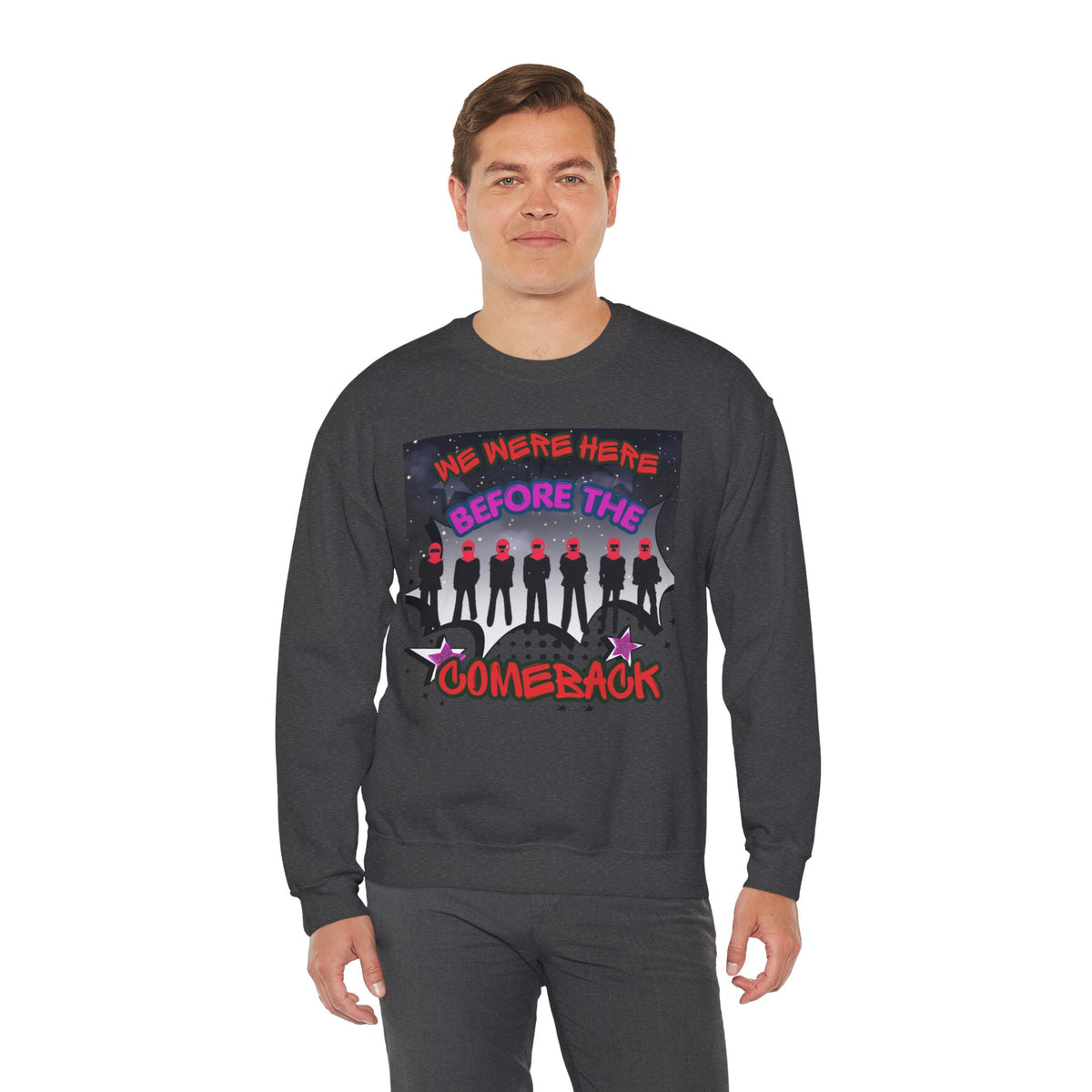 Crewneck Sweatshirt — BTS  the Comeback” Retro Pop Graphic