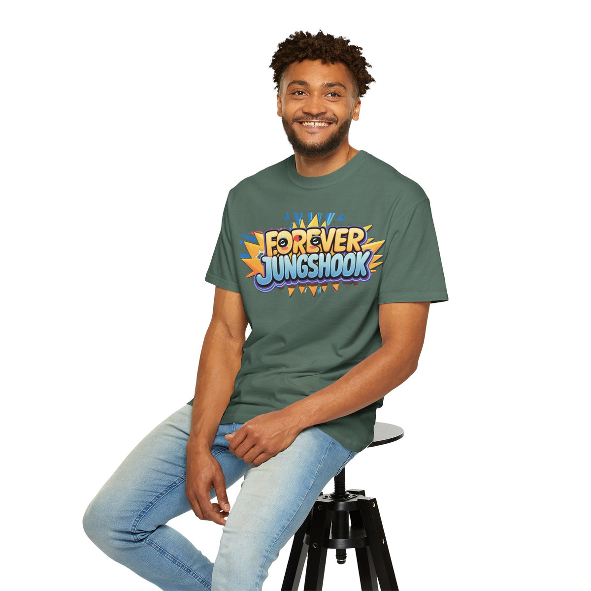 Forever Jungshook T-Shirt — Colorful Fan Graphic Tee