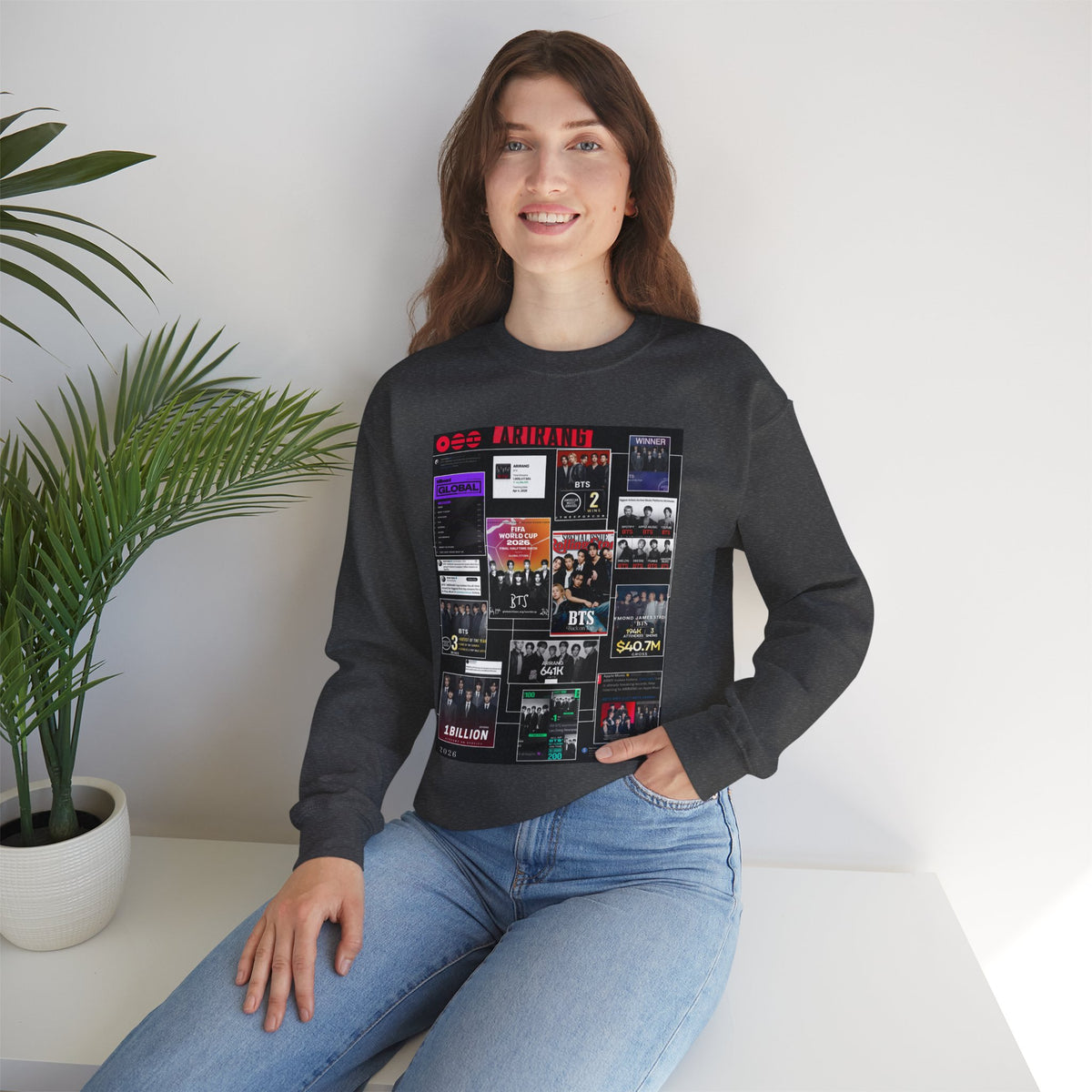Collage Graphic Sweatshirt — BTS Moments Photo Montage Crewneck