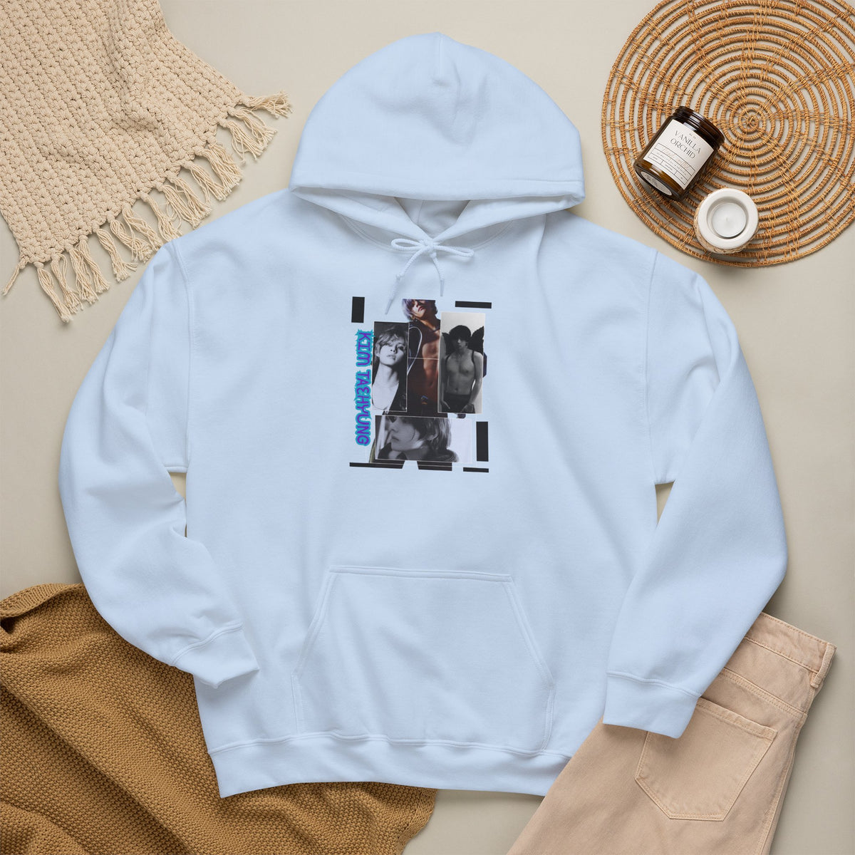 Graphic Hoodie — Photo Collage Streetwear "KIM TAEHYUNG"