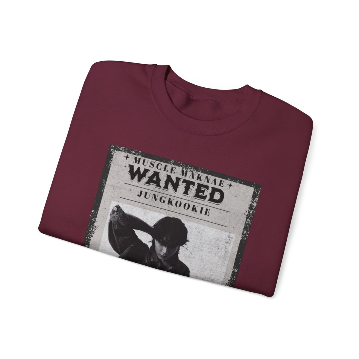 Wanted Poster Crewneck Sweatshirt — Vintage 'Wanted' Graphic Pullover