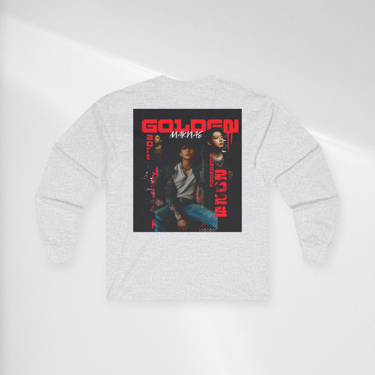 JK Golden Era Long Sleeve Tee — Retro Duo Portrait Graphic