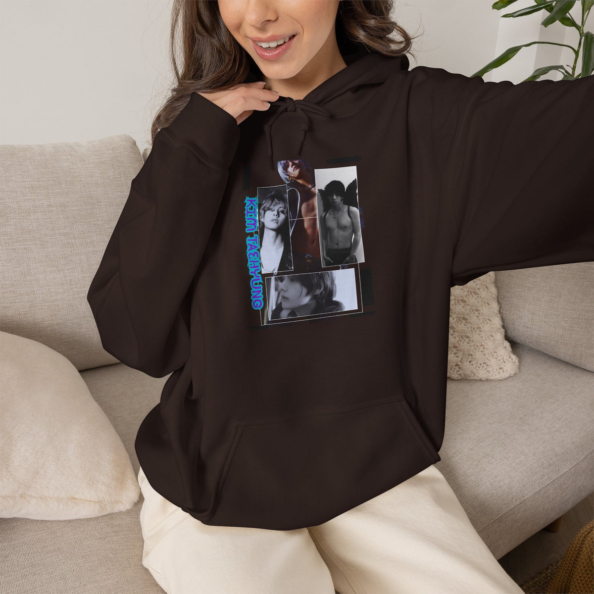 Graphic Hoodie — Photo Collage Streetwear "KIM TAEHYUNG"