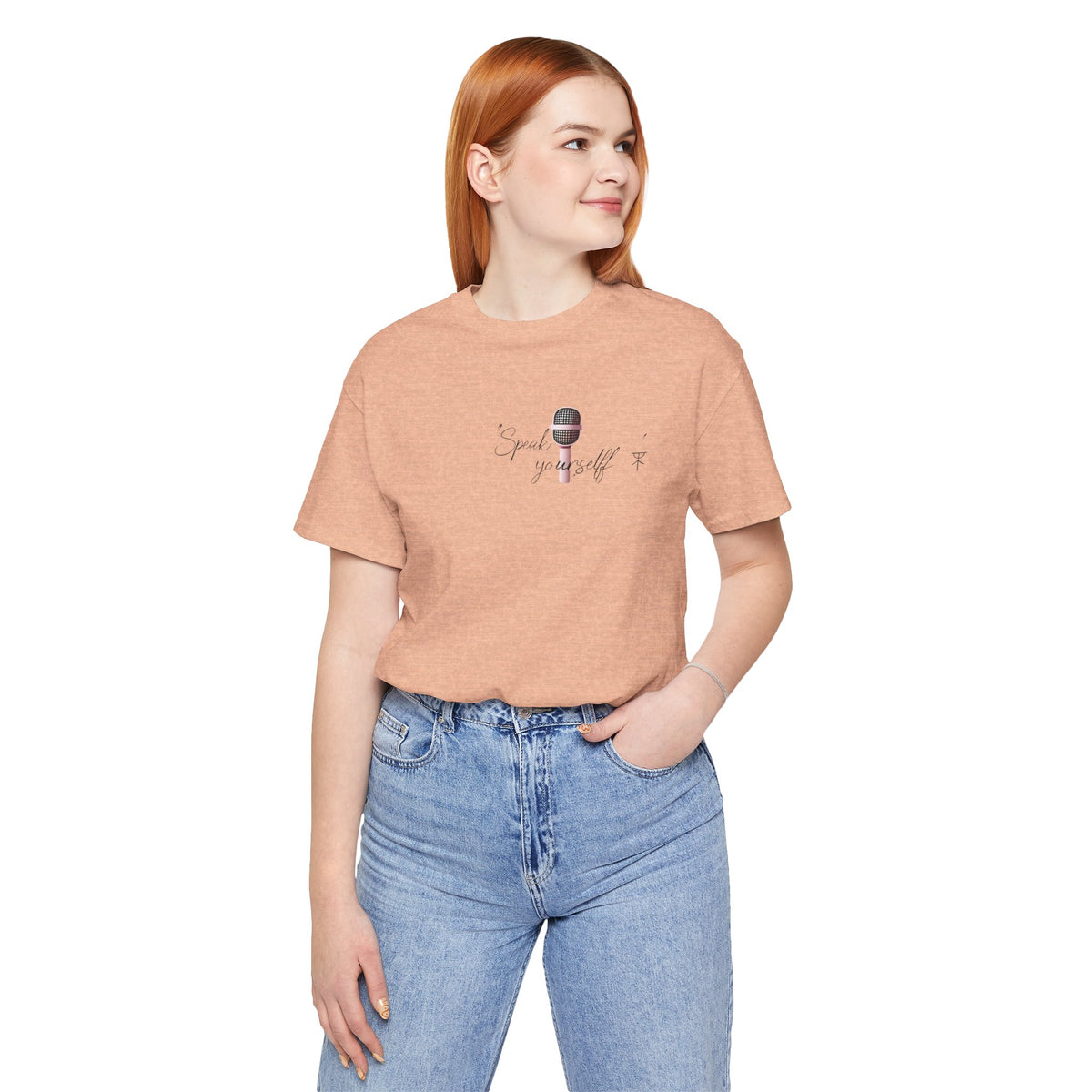 Microphone Graphic Tee — "Speak Your Truth" Short Sleeve T-Shirt
