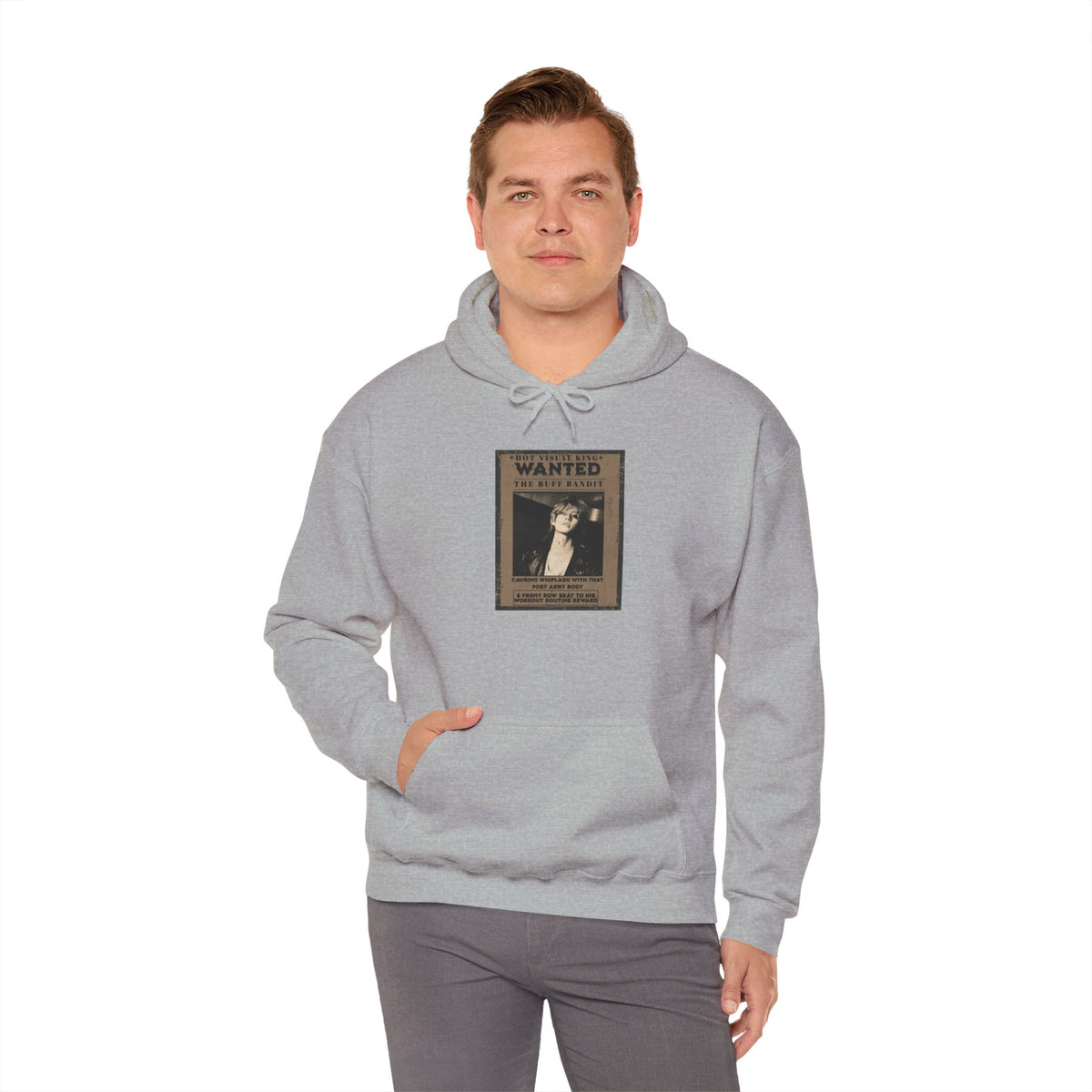 Vintage 'WANTED' Poster Hoodie — Retro V Design