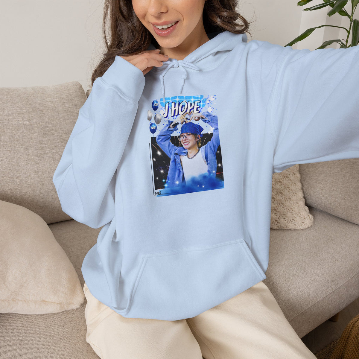 J-Hope 94 Blue Graphic Hoodie
