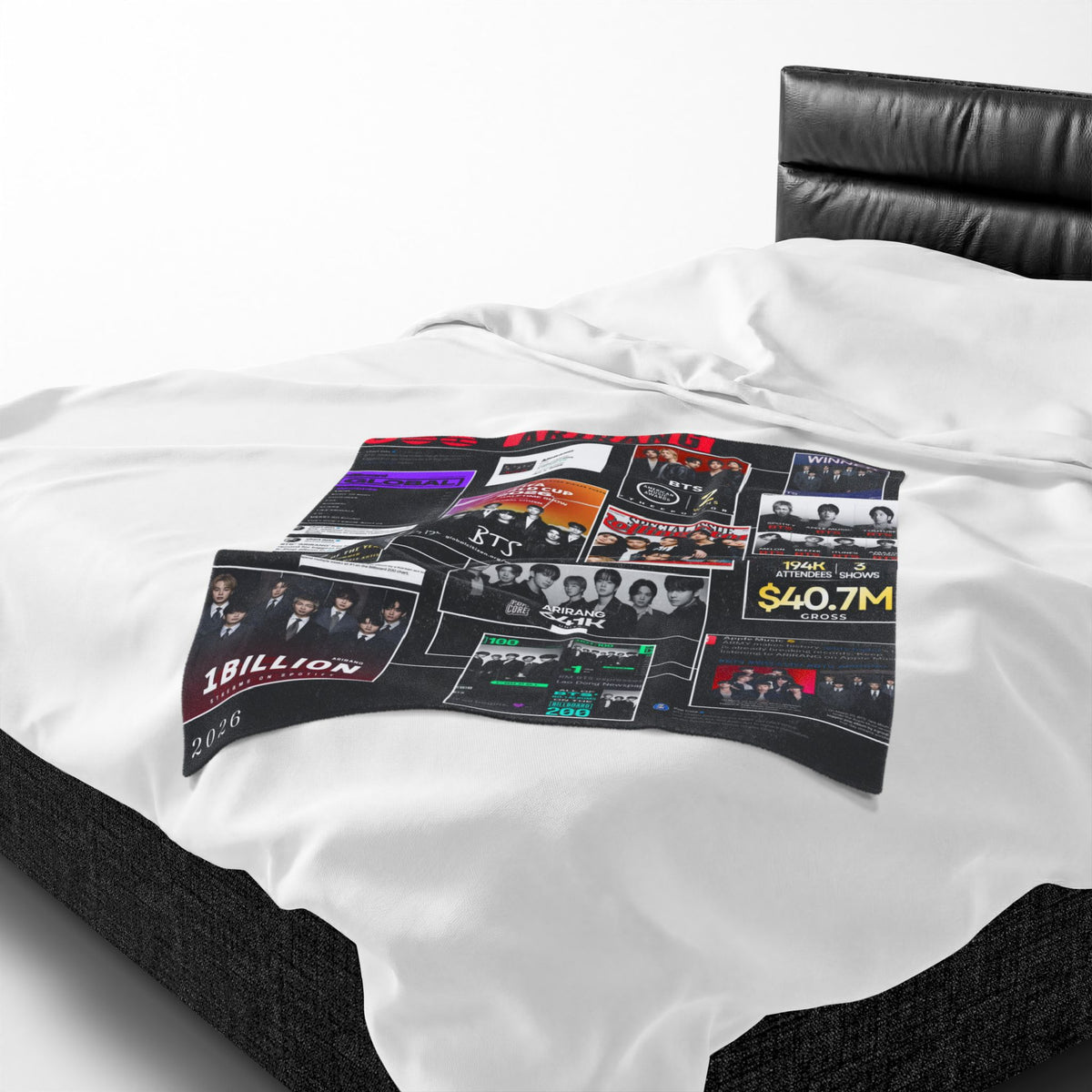 Plush Blanket — BTS Collage Velveteen Throw