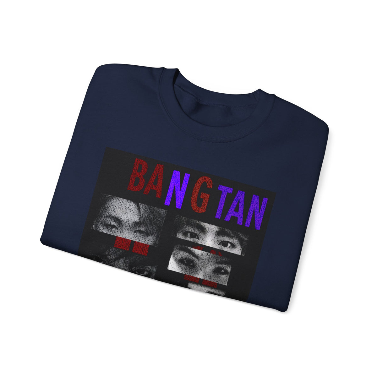 Bangtan Eyes Graphic Sweatshirt — K-Pop Fan Crewneck ("BANGTAN 07 FOREVER")