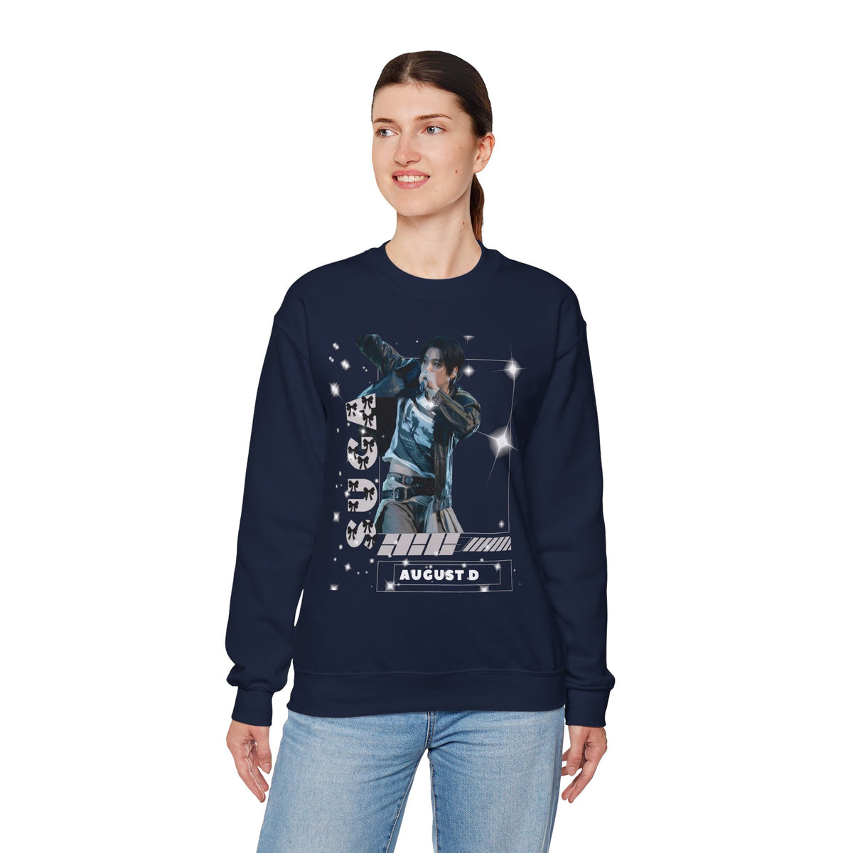 Graphic Crewneck Sweatshirt — "SUGA 93" Music Fan Design