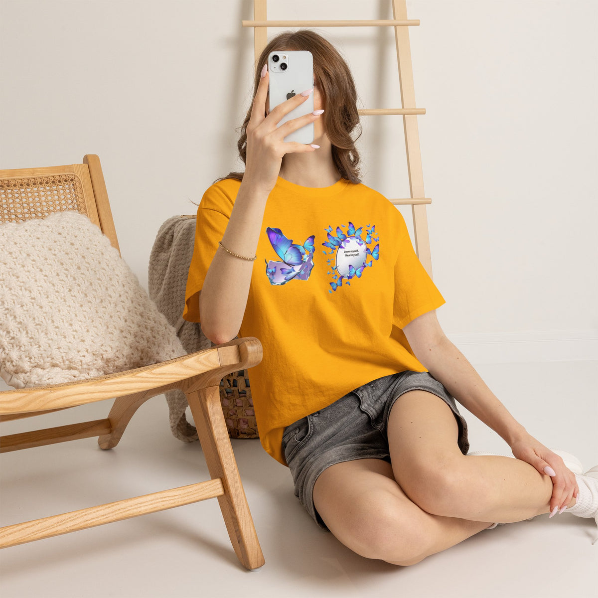 Butterfly Graphic Tee — BTS  Butterflies 'Beautiful' Design