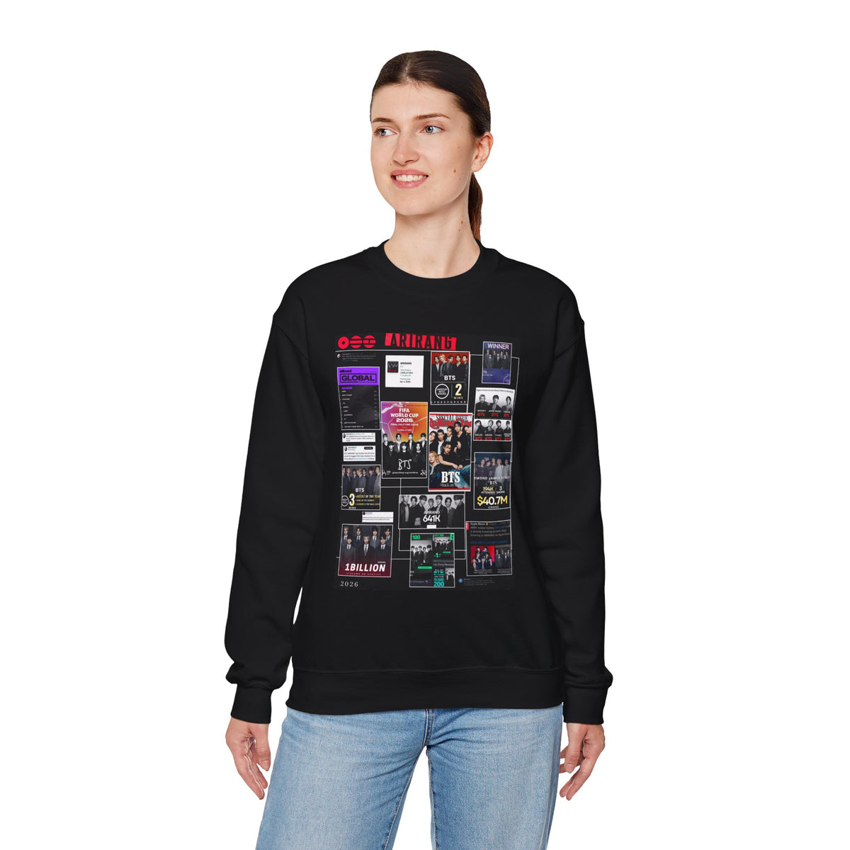 Collage Graphic Sweatshirt — BTS Moments Photo Montage Crewneck