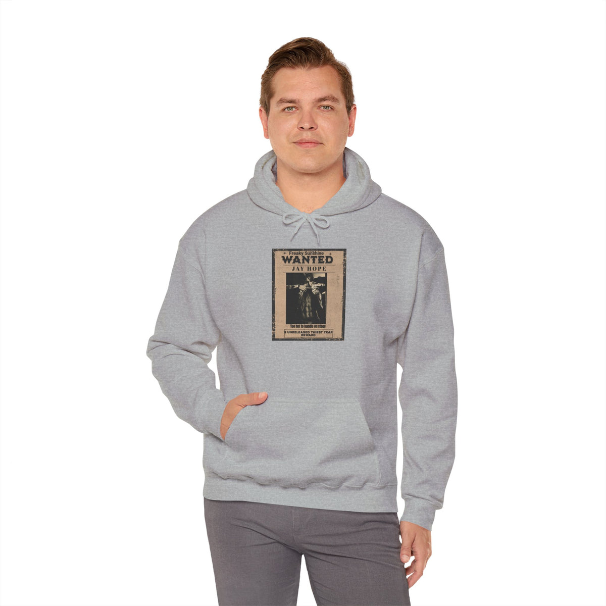 Wanted Poster Hoodie - Vintage 'WANTED: Jay Hope' Graphic Sweatshirt