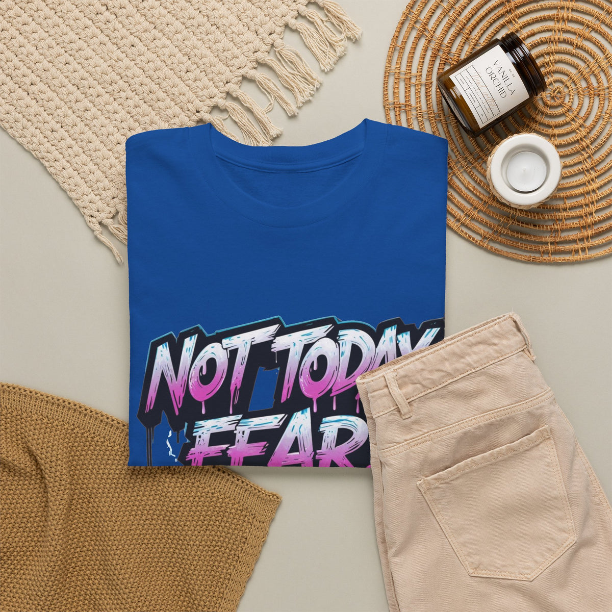 Not Today Fear! Graphic Tee — BTS  Motivational Streetwear