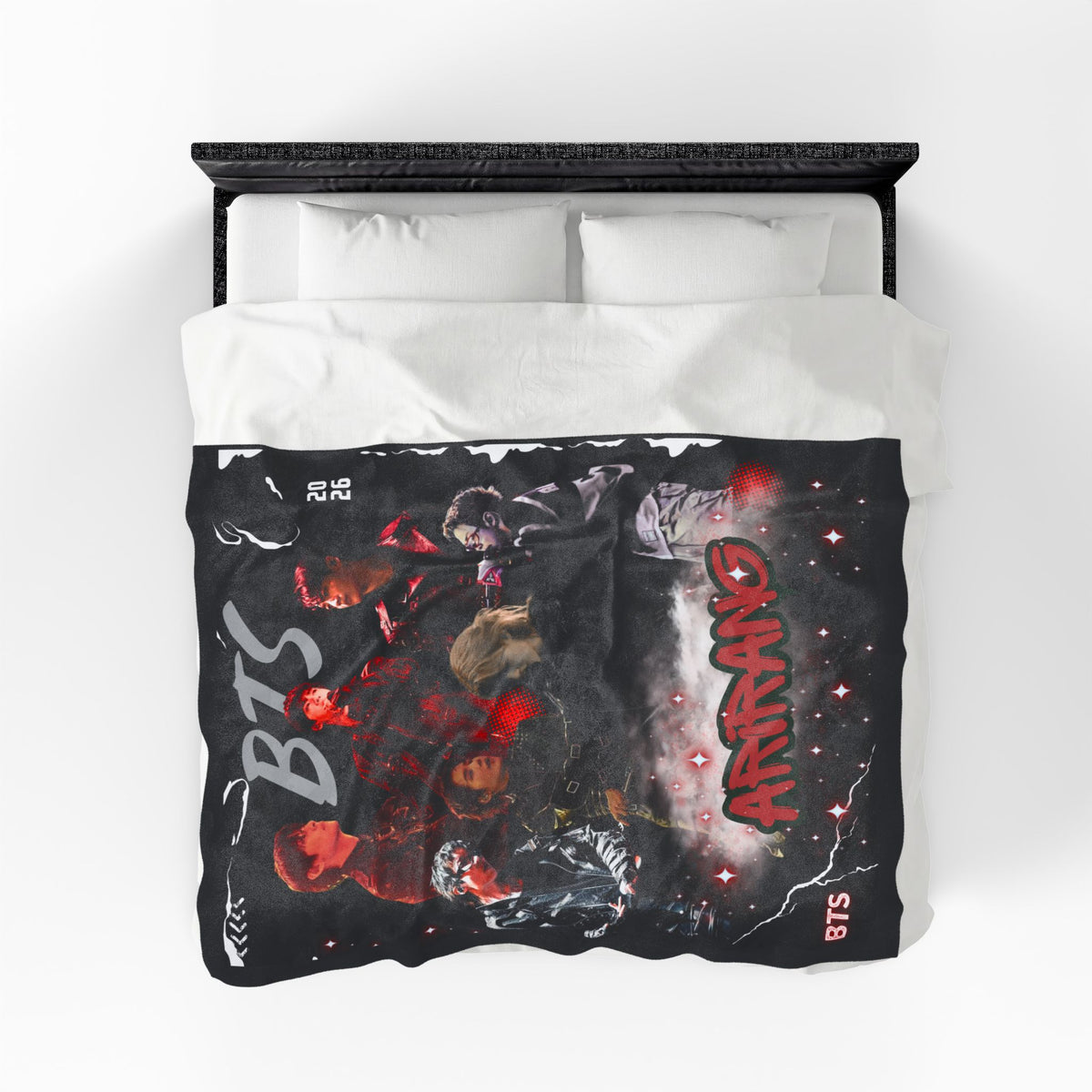 Velveteen Plush Blanket — BTS 'Arirang' Concert Collage Throw
