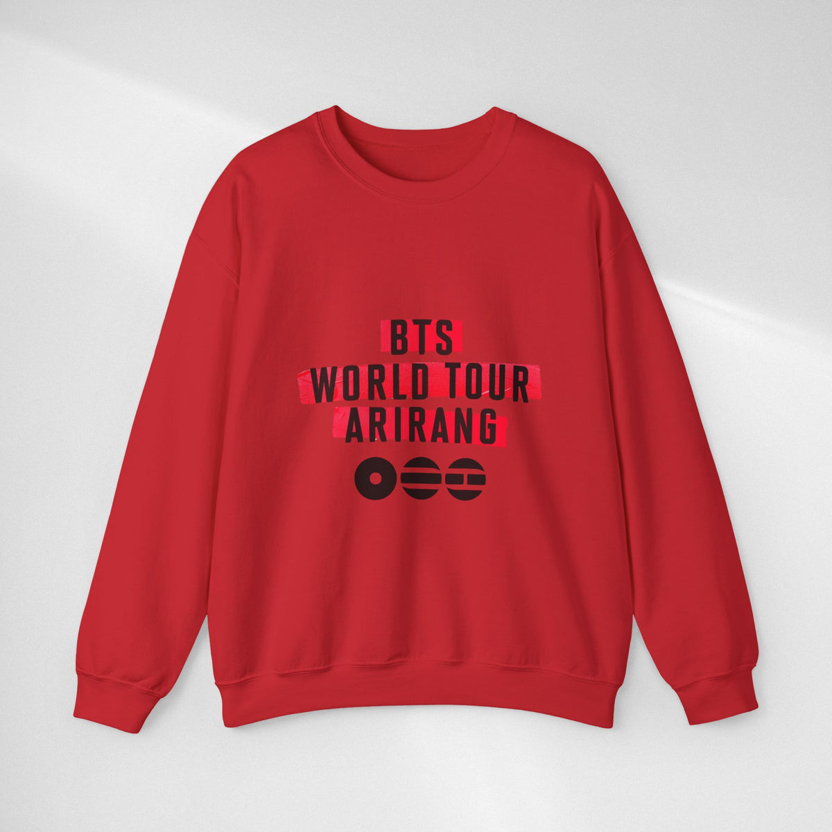 BTS ARMY Crewneck Sweatshirt — “BTS World Tour Arirang” Front & “Army Forever Bangtan Forever” Back