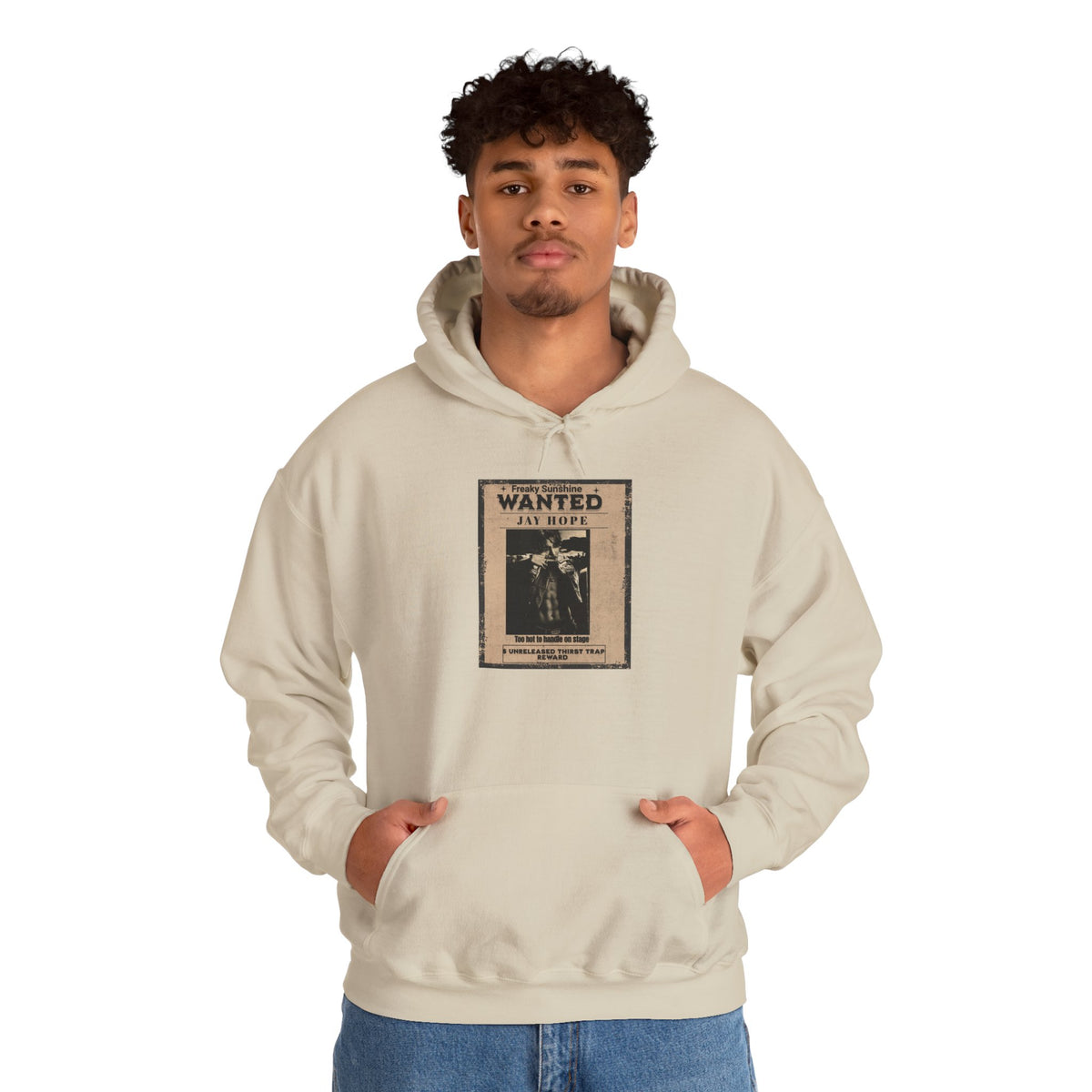 Wanted Poster Hoodie - Vintage 'WANTED: Jay Hope' Graphic Sweatshirt