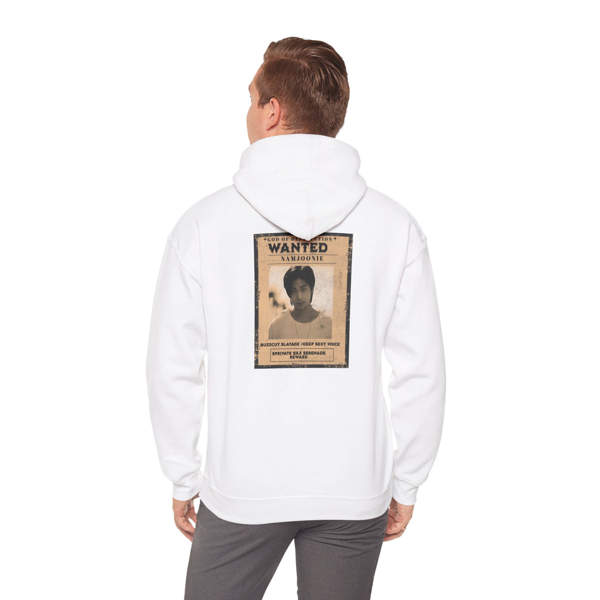Wanted Namjoon Poster Hoodie — Vintage Photograph Graphic Sweatshirt
