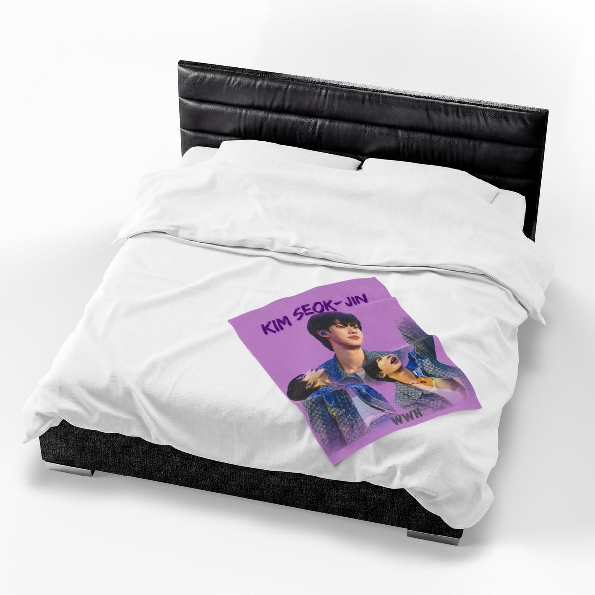 Plush Velvet Photo Blanket – Jin Purple Collage Portraits