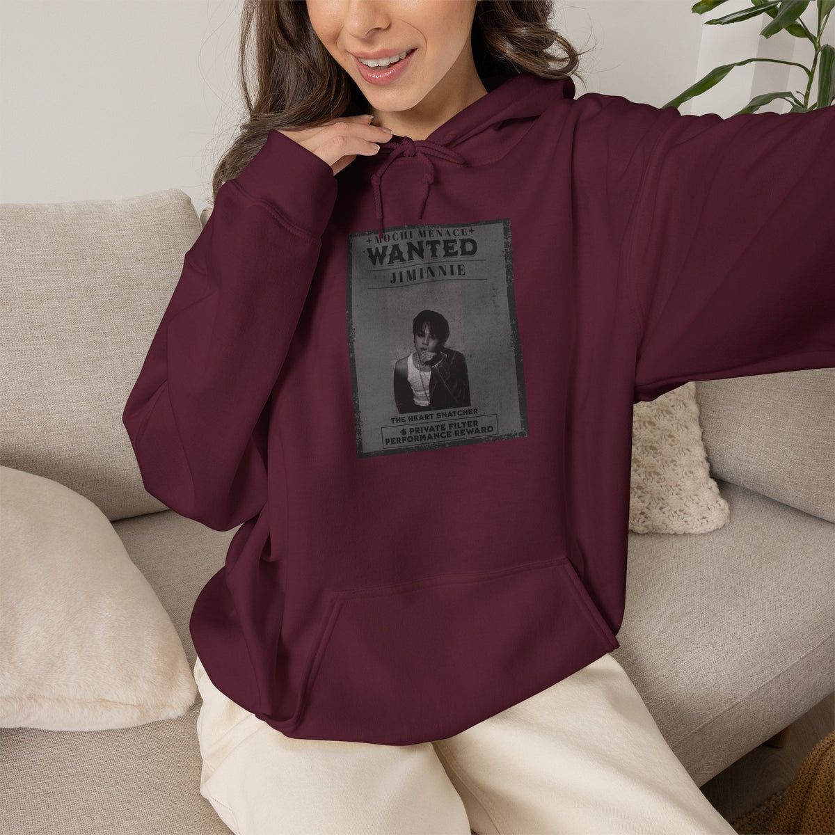 Jimmie Hoodie — "WANTED: Amnesie" Vintage Poster Graphic Hoodie