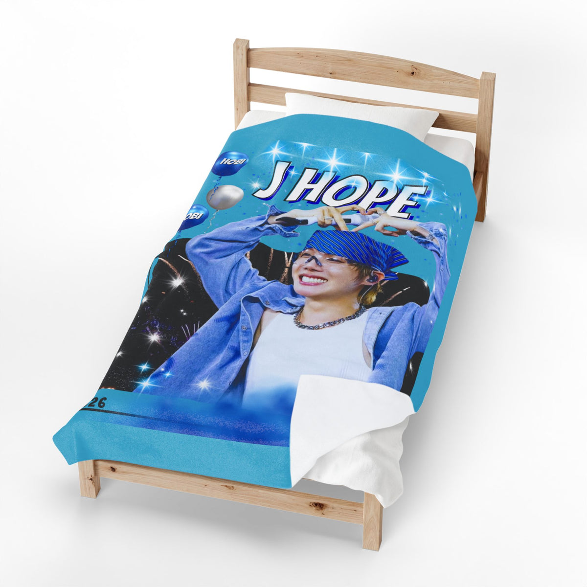 J-Hope Velveteen Plush Blanket - K-Pop Fan Throw