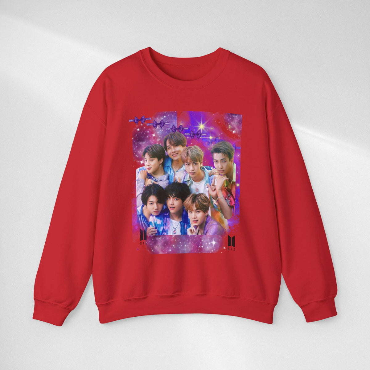 BTS Group Photo Crewneck Sweatshirt — Purple Star Aesthetic
