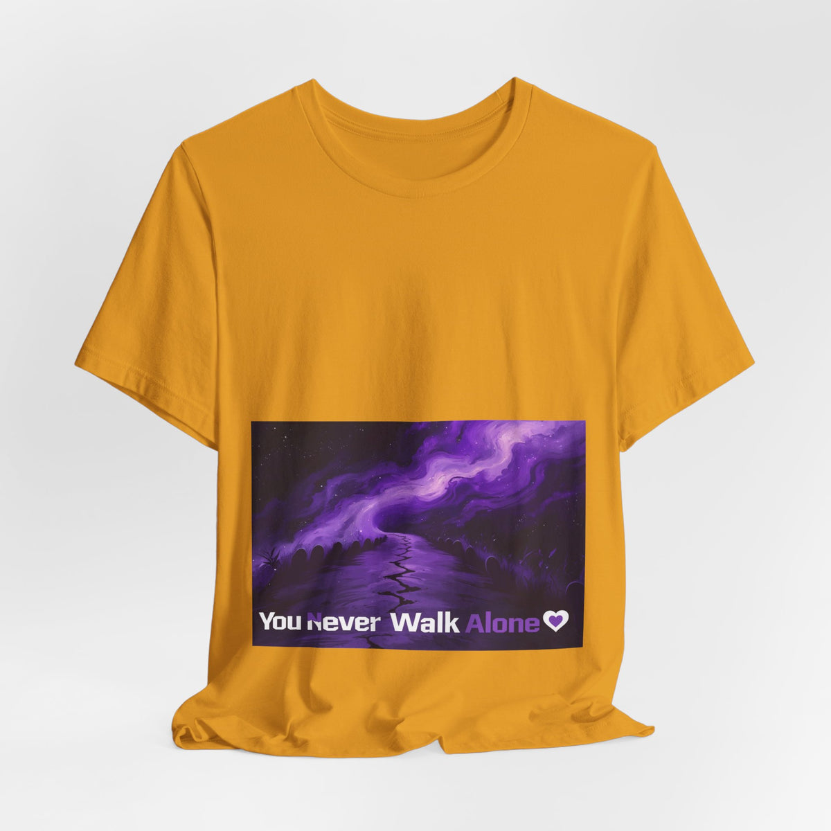 You Never Walk Alone Tee — Purple Nebula Graphic T-Shirt