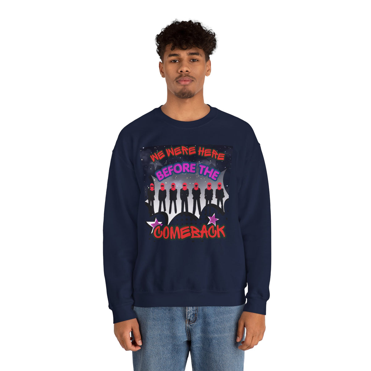 Crewneck Sweatshirt — BTS  the Comeback” Retro Pop Graphic